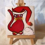 GlitterXMasCat	13.12.2015	7 x 7 cm	Acryl + Marker auf Leinwand + Staffel