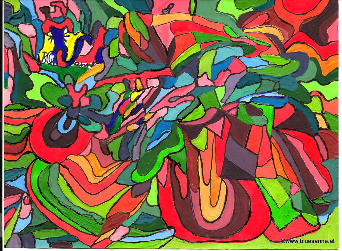 Mikropuzzle	11.08.2003-23.09.2022	19,8 x 14,8 cm	Wasserfarbe + Marker auf Papier