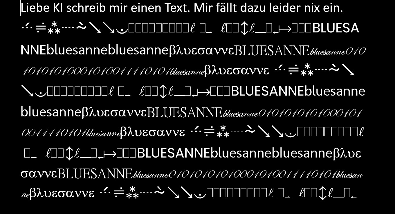 Was die KI über Bluesanne „sagt“