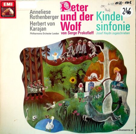 Philharmonia-Orchester-London-Herbert-von-Karajan-Peter-Und-Der-Wolf-Kindersinfonie-LP