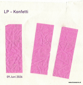 -rosa Papierstreifen, Konfetti