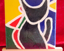 ArtBluesanne 11.11.2015 7 x 7 cm Acryl + Varnish auf Leinwand + Staffel ArtBluesanne Mini Logo