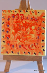 Audi 02.10.2014 7 x 7 cm Acryl + Varnish auf Leinwand + Staffel