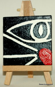 BlackCatEye 31.05.2012 7 x 7 cm Acryl + Varnish auf Leinwand + Staffel
