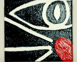 BlackCatEye 31.05.2012 7 x 7 cm Acryl + Varnish auf Leinwand + Staffel