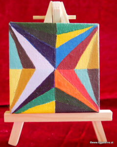 Colorstar 16.03.2015 7 x 7 cm Acryl + Varnish auf Leinwand + Staffel