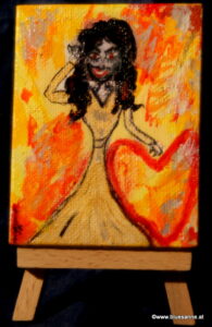 Conchita 04.10.2014 9 x 7 cm Acryl + Varnish auf Leinwand + Staffel
