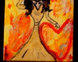 Conchita 04.10.2014 9 x 7 cm Acryl + Varnish auf Leinwand + Staffel