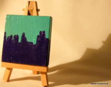 Day&Night 29.09.2011 7 x 7 cm Acryl + Abtönfarbe auf Leinwand + Staffel