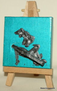 Flying Animals 30.09.2011 7 x 7 cm Acryl + Abtönfarbe + Holz auf Leinwand + Staffel