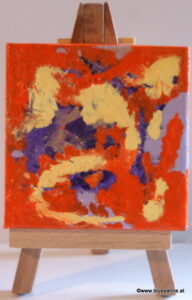 Gusta 02.10.2014 7 x 7 cm Acryl + Varnish auf Leinwand + Staffel