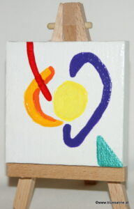 HearMe 20.09.2011 7 x 7 cm Acryl + Plaka + Varnish auf Leinwand + Staffel