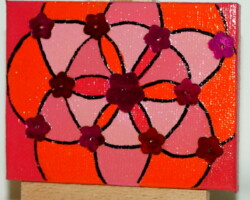 Hippy 22.09.2012 9 x 7 cm Acryl + Varnish auf Leinwand + Staffel