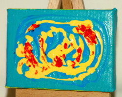 Karibik 31.05.2012 8 x 6 cm Acryl + Varnish auf Leinwand + Staffel