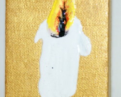 Kerze 07.08.2012 9 x 7 cm Acryl + Varnish auf Leinwand + Staffel