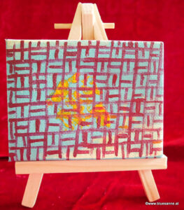 Labywirr 23.10.2014 9 x 7 cm Acryl + Varnish auf Leinwand + Staffel