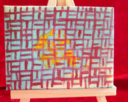 Labywirr 23.10.2014 9 x 7 cm Acryl + Varnish auf Leinwand + Staffel