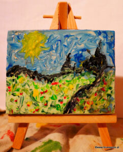 Little Landscape 20.12.2020 8,5 x 6,5 cm Acryl + Varnisch auf Leinwand + Staffel