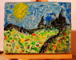 Little Landscape 20.12.2020 8,5 x 6,5 cm Acryl + Varnisch auf Leinwand + Staffel