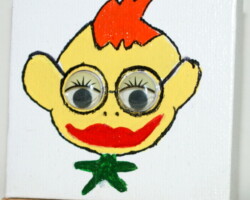 LittleWilly 04.09.2012 7 x 7 cm Acryl + Varnish auf Leinwand + Staffel