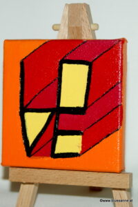 Love 17.11.2012 7 x 7 cm Acryl + Varnish auf Leinwand + Staffel Love