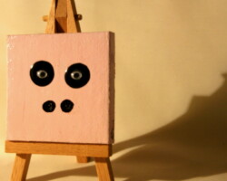 Pigy 09.10.2011 7 x 7 cm Acryl + Abtönfarbe + Varnish auf Leinwand + Staffel