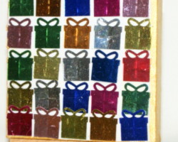 Presents 31.08.2012 7 x 7 cm Acryl + Varnish auf Leinwand + Staffel