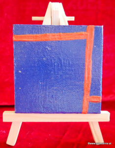 Redline 14.01.2016-11.05.2020 7 x 7 cm Acryl + Varnish auf Leinwand + Staffel