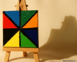 RubiQ 24.09.2011 7 x 7 cm Acryl + Varnish auf Leinwand + Staffel