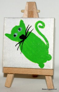Shiny-G-Cat 31.05.2012 7 x 7 cm Acryl + Varnish auf Leinwand + Staffel