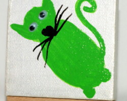 Shiny-G-Cat 31.05.2012 7 x 7 cm Acryl + Varnish auf Leinwand + Staffel