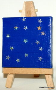 Sternenhimmel 20.10.2012 7 x 7 cm Acryl + Varnish auf Leinwand + Staffel