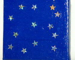 Sternenhimmel 20.10.2012 7 x 7 cm Acryl + Varnish auf Leinwand + Staffel