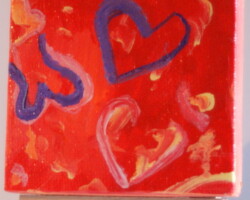 Takti 02.10.2014 7 x 7 cm Acryl + Varnish auf Leinwand + Staffel