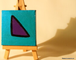 V-Trias 23.09.2011 7 x 7 cm Acryl + Plaka + Varnish auf Leinwand + Staffel
