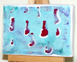 Violins 16.07.2012 9 x 6 cm Acryl + Varnish auf Leinwand + Staffel