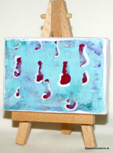 Violins 16.07.2012 9 x 6 cm Acryl + Varnish auf Leinwand + Staffel