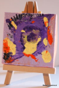 Visu 02.10.2014 7 x 7 cm Acryl + Varnish auf Leinwand + Staffel