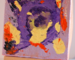 Visu 02.10.2014 7 x 7 cm Acryl + Varnish auf Leinwand + Staffel
