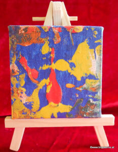 Waterflame 10.05.2020 7 x 7 cm Acryl + Varnisch auf Leinwand + Staffel