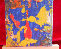 Waterflame 10.05.2020 7 x 7 cm Acryl + Varnisch auf Leinwand + Staffel