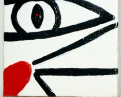 WhiteCatEye 31.05.2012 7 x 7 cm Acryl + Varnish auf Leinwand + Staffel