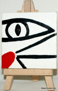 WhiteCatEye 31.05.2012 7 x 7 cm Acryl + Varnish auf Leinwand + Staffel