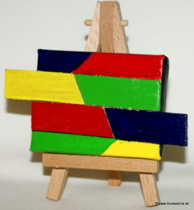 WoodenColors 10.07.2012 8 x 6 cm Acryl + Holz + Varnish auf Leinwand + Staffel