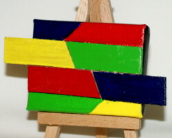 WoodenColors 10.07.2012 8 x 6 cm Acryl + Holz + Varnish auf Leinwand + Staffel