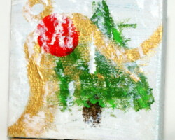 XMas11 13.12.2011 7 x 7 cm Acryl + Varnish auf Leinwand + Staffel