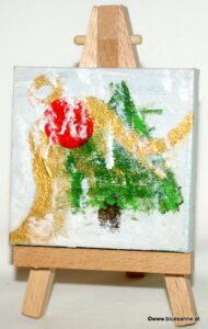 XMas11 13.12.2011 7 x 7 cm Acryl + Varnish auf Leinwand + Staffel