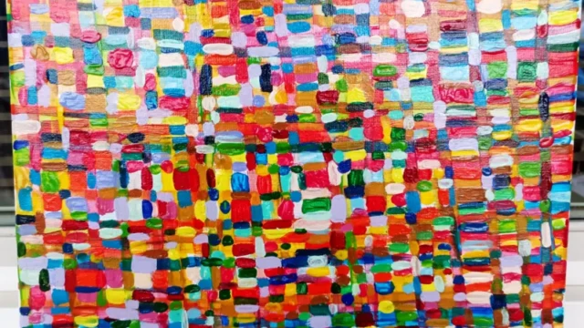 Tiny Colors 15.01. - 18.01.2025 30 x 24 cm Acryl + Lack auf Leinwand