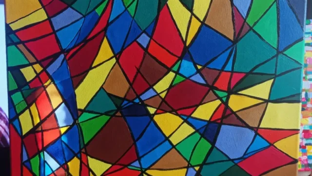 UmlaufPannen 14.01. - 30.01.2025 40 x 40 cm Acryl + Lack auf Leinwand