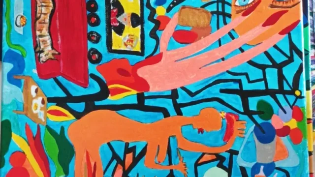 ARTI-Depressiva 10.02.-19.02.2025 40 x 40 cm Acryl auf Leinwand